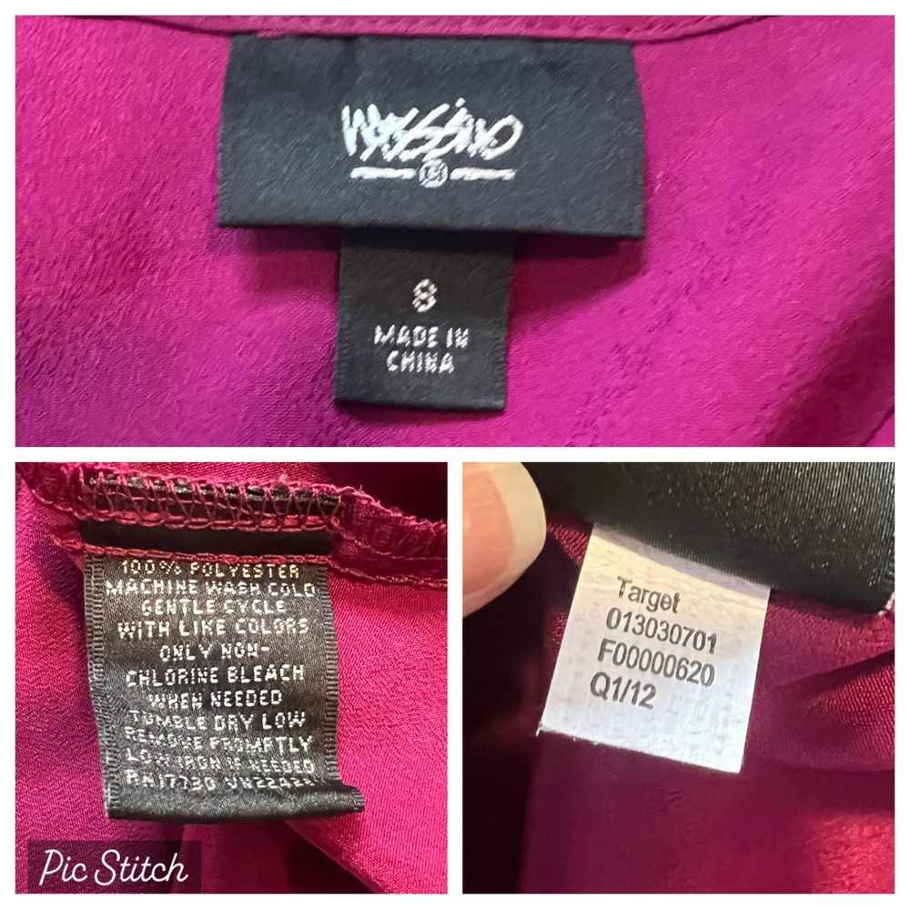 Mossimo Purple Orange Grey Colorblock Spaghetti Strap Dress Small 2012 Target - Picture 9 of 10